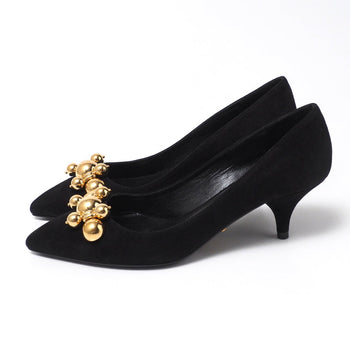 Prada Pumps 1I170I Leather Black Women 34