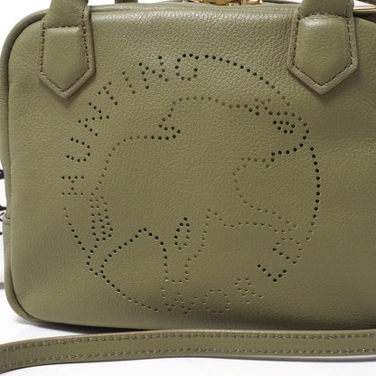 Hunting World Handbag Leather Khaki Green Women