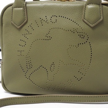 Hunting World Handbag Leather Khaki Green Women