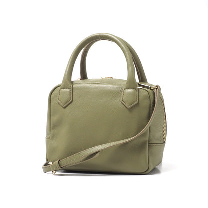 Hunting World Handbag Leather Khaki Green Women