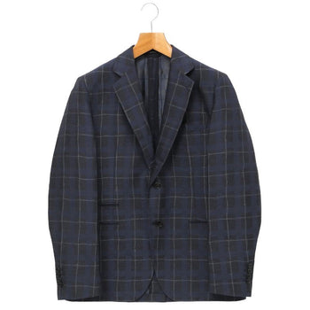 Hermes Tailored Jacket G19821K Silk Navy Mens 50