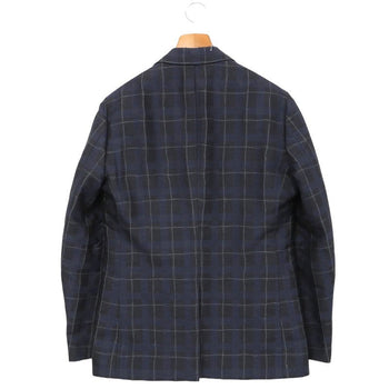 Hermes Tailored Jacket G19821K Silk Navy Mens 50