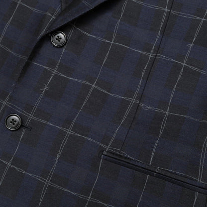 Hermes Tailored Jacket G19821K Silk Navy Mens 50