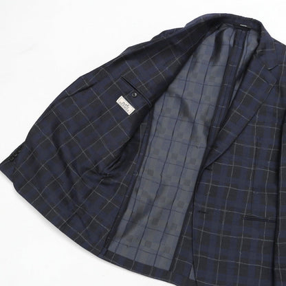 Hermes Tailored Jacket G19821K Silk Navy Mens 50
