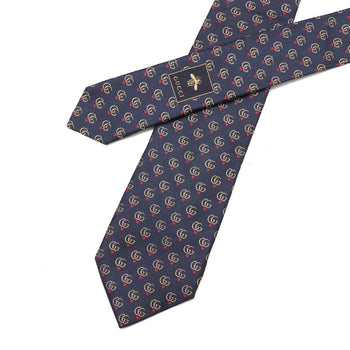 Gucci Tie Silk Navy 148X3.1