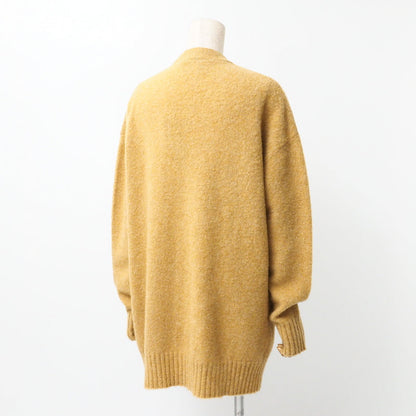 Gucci Cardigan 635162 Wool Mustard With Brooch Oversize Women M (170/92Y)
