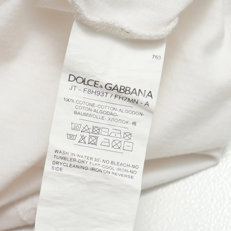 Dolce&Gabbana Short Sleeve T-Shirt Jt-F8H93T Cotton 100% White Women 36