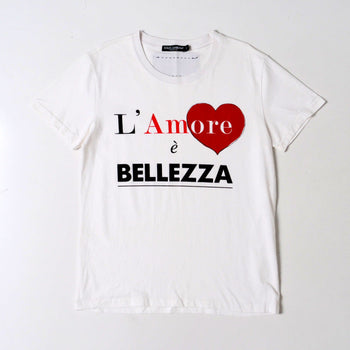 Dolce&Gabbana Short Sleeve T-Shirt Jt-F8H93T Cotton 100% White Women 36