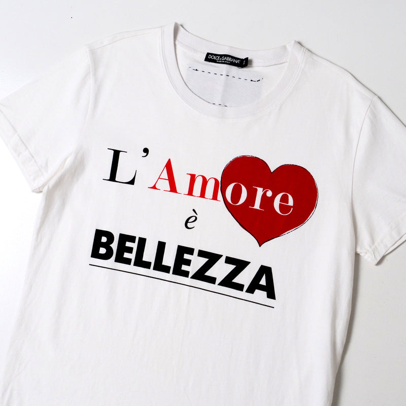 Dolce&Gabbana Short Sleeve T-Shirt Jt-F8H93T Cotton 100% White Women 36
