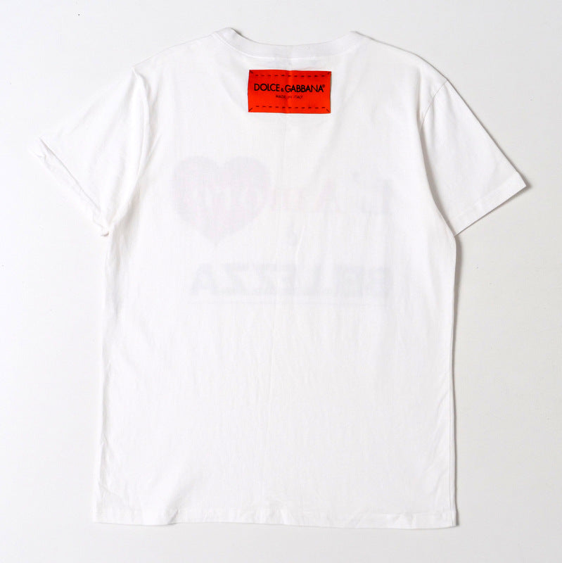 Dolce&Gabbana Short Sleeve T-Shirt Jt-F8H93T Cotton 100% White Women 36