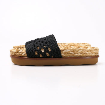 Chloe Sandals Fabric Black / Brown Women 38