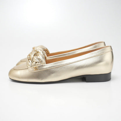 Chanel Pumps G32954 Leather Gold Women 36.5C
