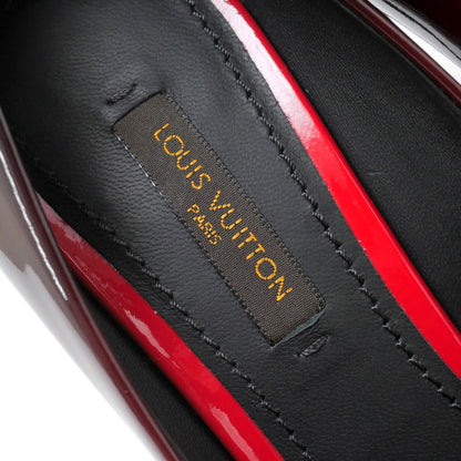 Louis Vuitton Pumps Nl0134 Patent Leather Black / Red Women 36 1/2