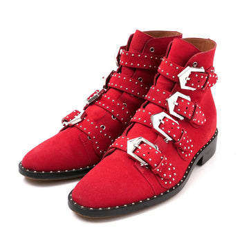Givenchy Boots Suede Red Women No Size Listed