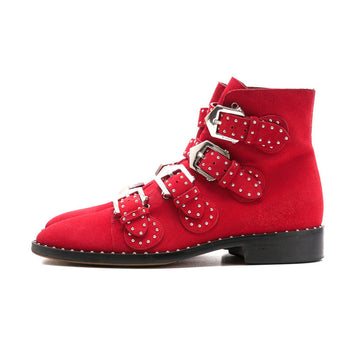 Givenchy Boots Suede Red Women No Size Listed