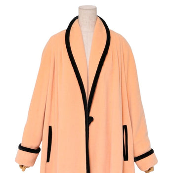 Fendi Coat Wool Salmon Pink Women 38