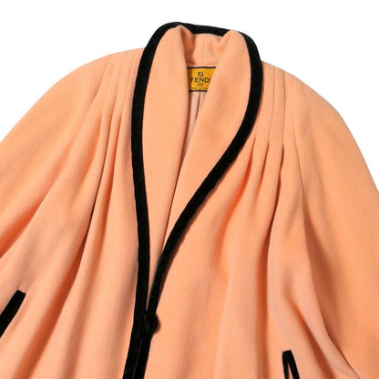 Fendi Coat Wool Salmon Pink Women 38
