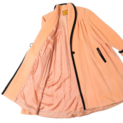 Fendi Coat Wool Salmon Pink Women 38