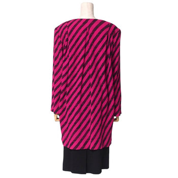 Christian Dior Suit 03 80 M D83 Wool Pink X Black Women 13