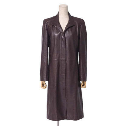Loewe Coat Lambskin Brown Women 38