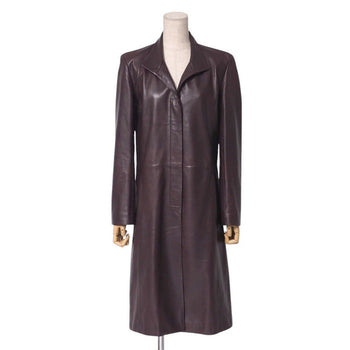 Loewe Coat Lambskin Brown Women 38