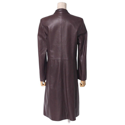 Loewe Coat Lambskin Brown Women 38