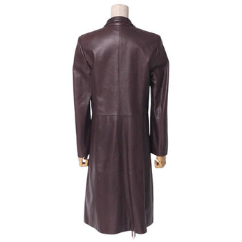 Loewe Coat Lambskin Brown Women 38