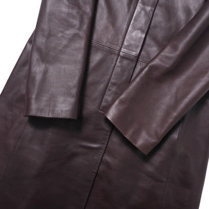 Loewe Coat Lambskin Brown Women 38