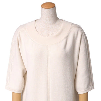 Hermes One Piece Cashmere Ivory Women 34