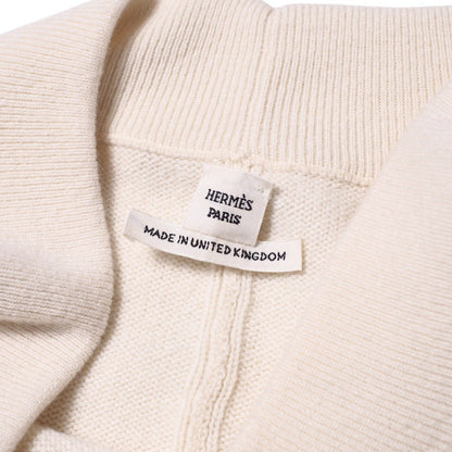 Hermes One Piece Cashmere Ivory Women 34