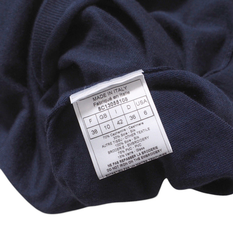 Christian Dior Knit 8C13055108 Knit Navy Women 38