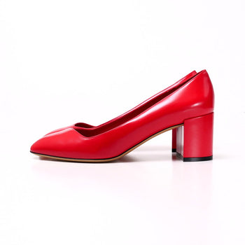Salvatore Ferragamo Pumps 51784 Leather Red Arezzo55 Women 7 1/2D