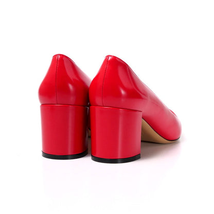 Salvatore Ferragamo Pumps 51784 Leather Red Arezzo55 Women 7 1/2D
