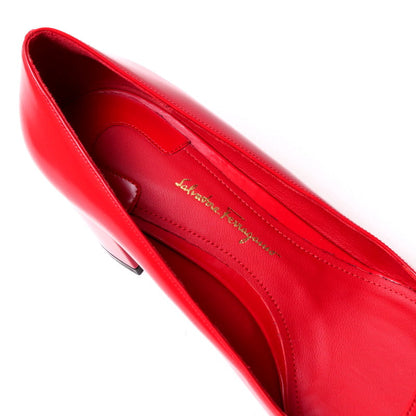 Salvatore Ferragamo Pumps 51784 Leather Red Arezzo55 Women 7 1/2D