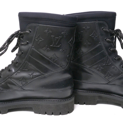 Louis Vuitton Boots Leather X Rubber Monogram Black Monogram Landscape 8