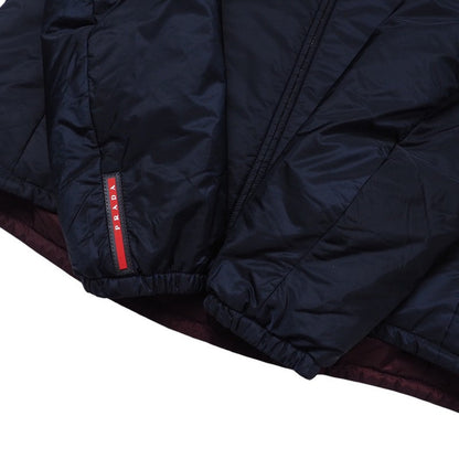 Prada Sports Jacket Sga754 Nylon Navy/Bordeaux Type Mens 56