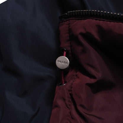 Prada Sports Jacket Sga754 Nylon Navy/Bordeaux Type Mens 56