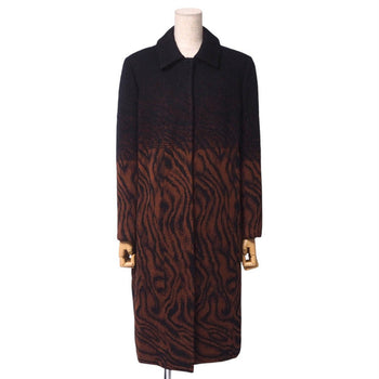 Missoni Stainless Collar Coat C0 Md Gw 0010 60% Rayon, 32% Wool, 8% Nylon 654/Black/Brown Women 42