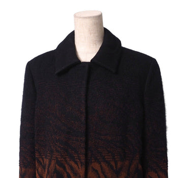 Missoni Stainless Collar Coat C0 Md Gw 0010 60% Rayon, 32% Wool, 8% Nylon 654/Black/Brown Women 42