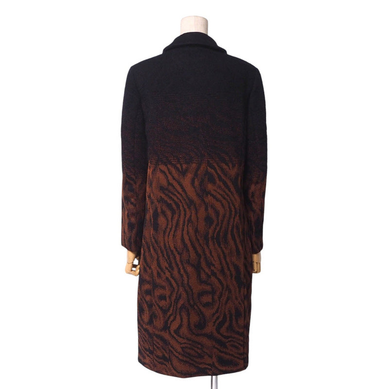 Missoni Stainless Collar Coat C0 Md Gw 0010 60% Rayon, 32% Wool, 8% Nylon 654/Black/Brown Women 42