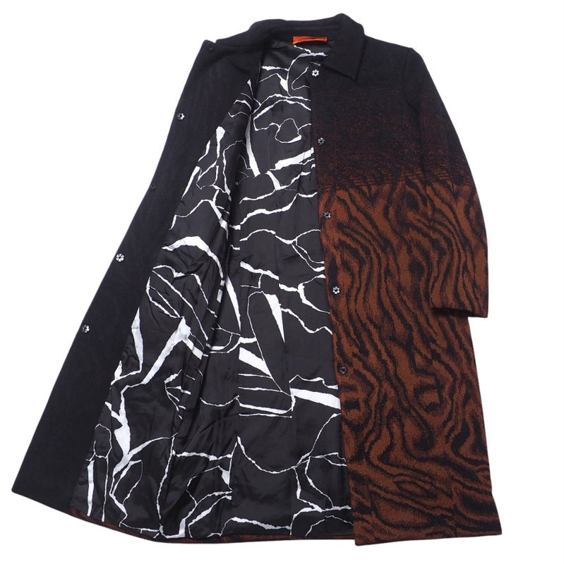 Missoni Stainless Collar Coat C0 Md Gw 0010 60% Rayon, 32% Wool, 8% Nylon 654/Black/Brown Women 42