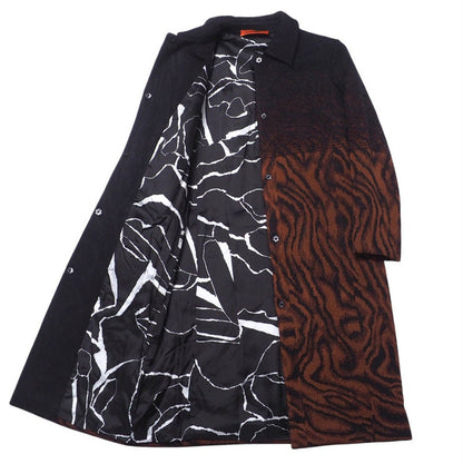 Missoni Stainless Collar Coat C0 Md Gw 0010 60% Rayon, 32% Wool, 8% Nylon 654/Black/Brown Women 42