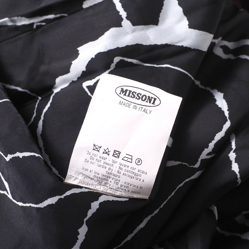 Missoni Stainless Collar Coat C0 Md Gw 0010 60% Rayon, 32% Wool, 8% Nylon 654/Black/Brown Women 42