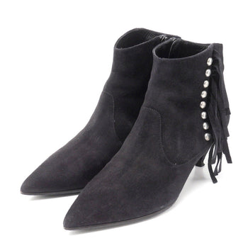 Saint Laurent Paris Boots Suede Leather Black Women 37