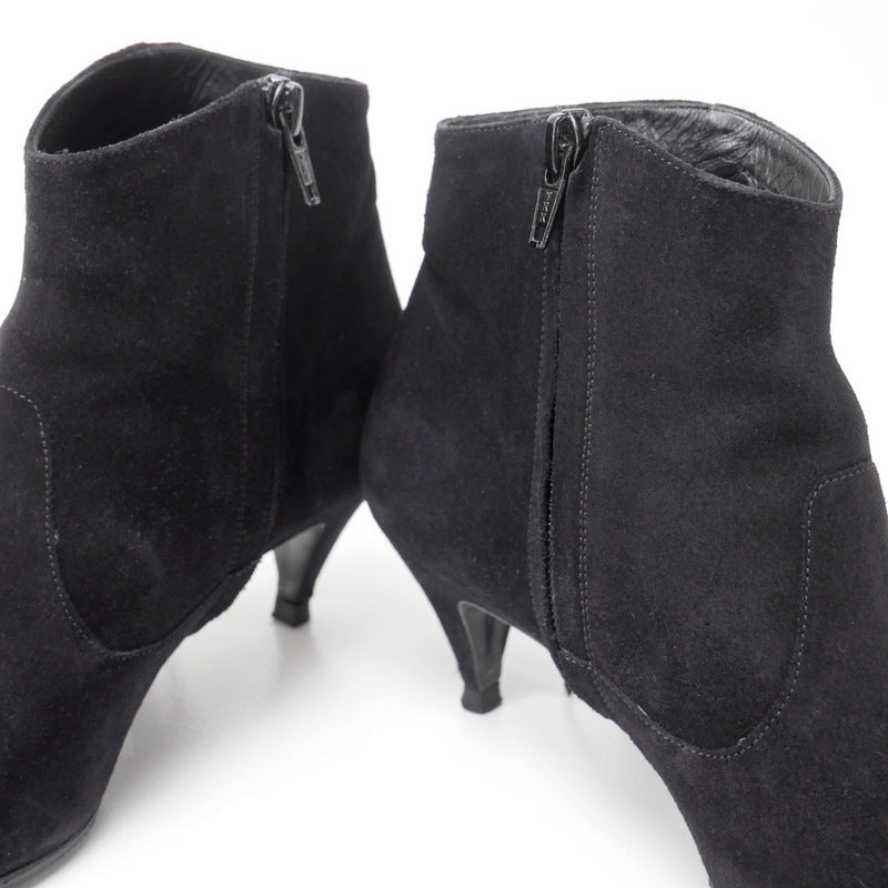 Saint Laurent Paris Boots Suede Leather Black Women 37