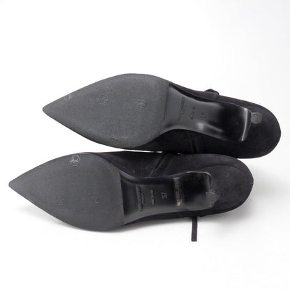 Saint Laurent Paris Boots Suede Leather Black Women 37