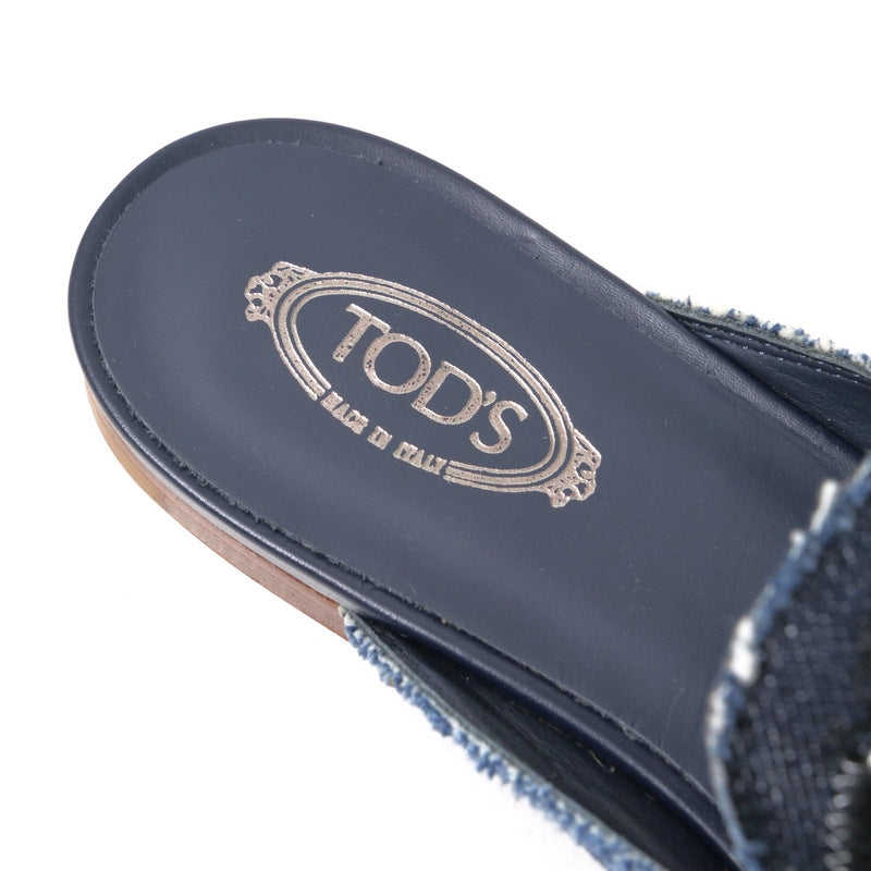 Tod'S Sandals Xxw79A0Ar10 Denim Indigo, Silver, Gold Women 37