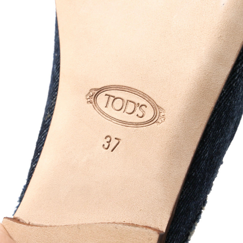 Tod'S Sandals Xxw79A0Ar10 Denim Indigo, Silver, Gold Women 37
