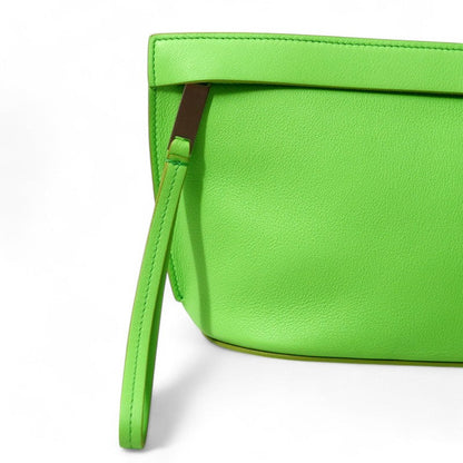 Salvatore Ferragamo Clutch Bag Au-24/1390 Leather Light Green Women Au-24/1390