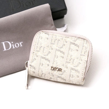 Dior Coin Case 24-Bo-1119 Jacquard Light Beige Mens